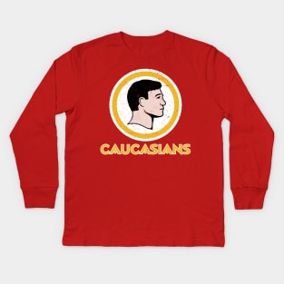 Washington Caucasians Redskins Kids Long Sleeve T-Shirt